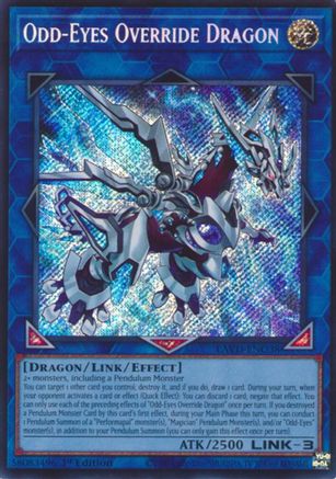 Odd-Eyes Override Dragon (Secret Rare) (LAVD-ENO38) - Legendary Arc-V Decks 1st Edition