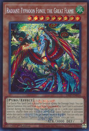 Radiant Typhoon Fonix, the Great Flame (Emblazoned Secret Rare) (26LP-EN014) - Limited Pack World Championship 2026 1st Edition