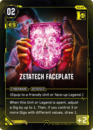 Zetatech Faceplate (009) - The Heist Retail Starter Deck