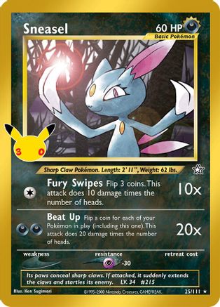 Sneasel 025 - Holofoil ME 30th Celebration Classic Collection - Classic Collection