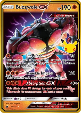 Buzzwole GX 057 - Holofoil ME 30th Celebration Classic Collection - Classic Collection