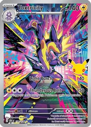 Toxtricity 134/128 - Holofoil ME 30th Celebration - Illustration Rare