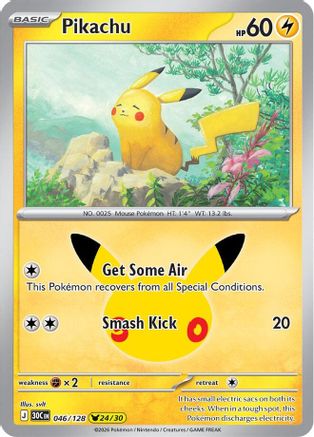 Pikachu 046/128 - Holofoil ME 30th Celebration - Pikachu Rare
