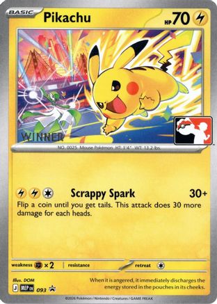 Pikachu (Winner) 093 ME Mega Evolution Promo - Promo