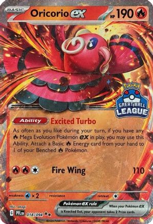 Oricorio ex (Great Ball League) 018/094 - Holofoil Southeast Asia Exclusives - Double Rare