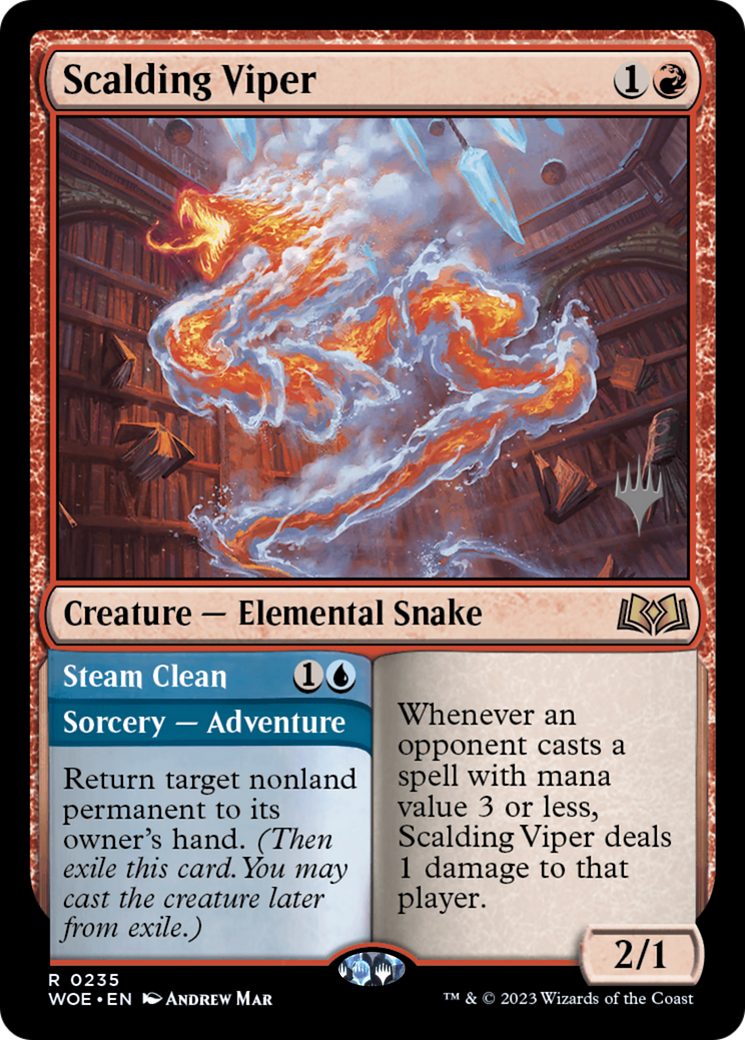 Scalding Viper // Steam Clean (PPWOE-235P) - Wilds of Eldraine Promos