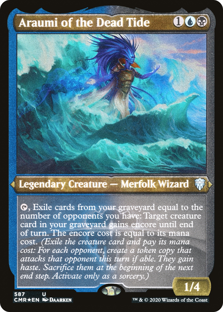 Araumi of the Dead Tide (CMR-587) - Commander Legends Etched Foil