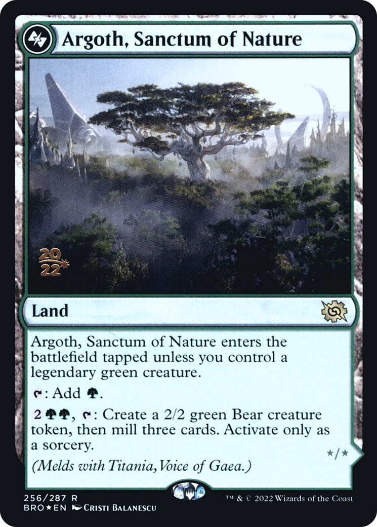 Argoth, Sanctum of Nature (PRE-256AS) - The Brothers' War Promos Foil