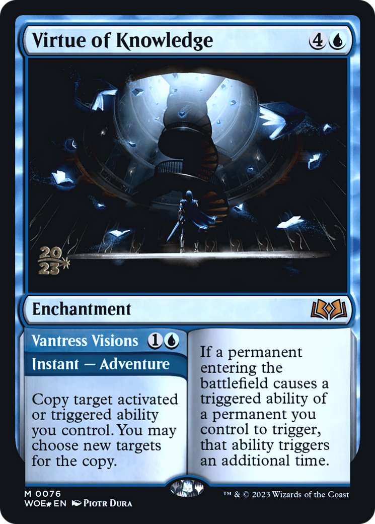 Virtue of Knowledge // Vantress Visions (PRE-76S) - Wilds of Eldraine Promos Foil