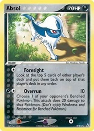 Absol 018 - Reverse Holofoil Holon Phantoms - Rare