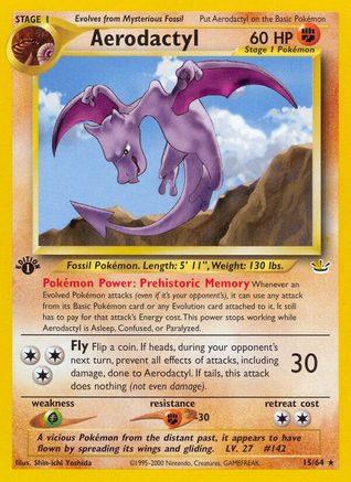 Aerodactyl 015/64 - 1st Edition Neo Revelation - Rare