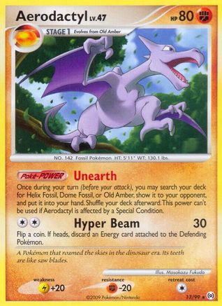 Aerodactyl 013 - Reverse Holofoil Arceus - Rare