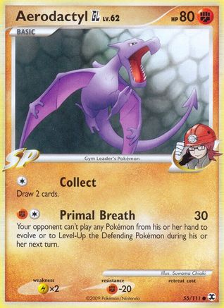 Aerodactyl GL 055/111 - Reverse Holofoil Rising Rivals - Common