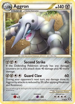 Aggron 001 - Reverse Holofoil Triumphant - Holo Rare