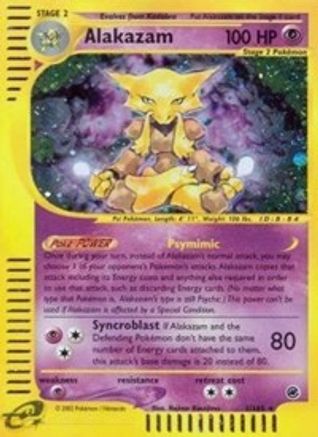 Alakazam (1) 001 - Reverse Holofoil Expedition - Holo Rare