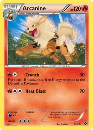 Arcanine (13) 013/99 - Reverse Holofoil Next Destinies - Uncommon