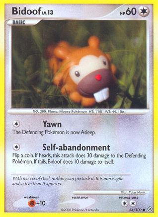 Bidoof 054/100 Stormfront - Common