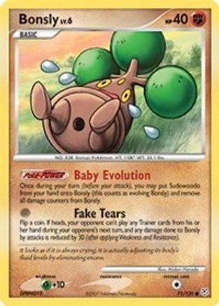 Bonsly 071/130 - Reverse Holofoil Diamond and Pearl - Common