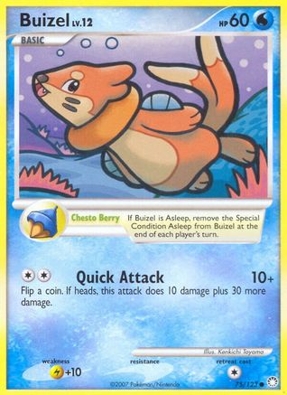 Buizel 075 - Reverse Holofoil Mysterious Treasures - Common