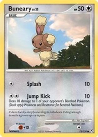 Buneary 073/130 - Reverse Holofoil Diamond and Pearl - Common