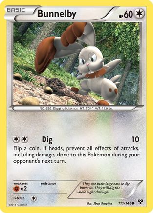 Bunnelby 111 - Reverse Holofoil XY Base Set - Common