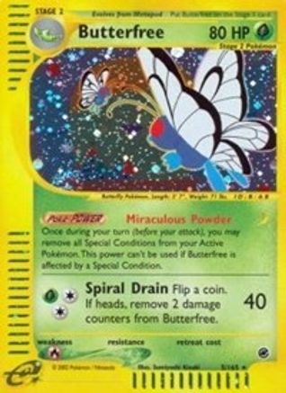 Butterfree (5) 005 - Reverse Holofoil Expedition - Holo Rare