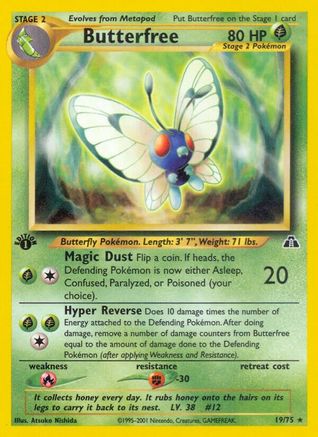 Butterfree 019/75 - 1st Edition Neo Discovery - Rare