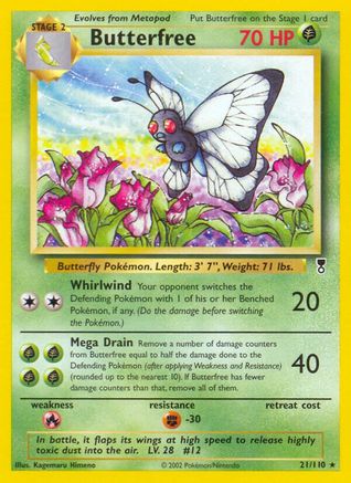 Butterfree 021 - Reverse Holofoil Legendary Collection - Rare