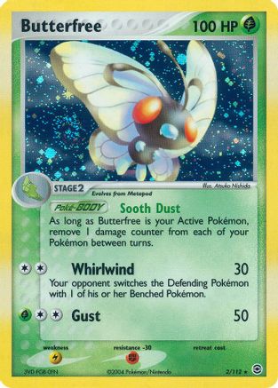 Butterfree 002 - Reverse Holofoil FireRed & LeafGreen - Holo Rare