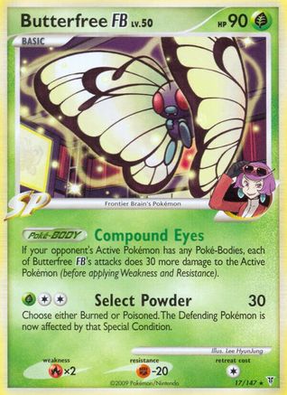 Butterfree FB 017 - Reverse Holofoil Supreme Victors - Rare