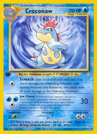 Croconaw (31) 031/111 - Unlimited Neo Genesis - Uncommon