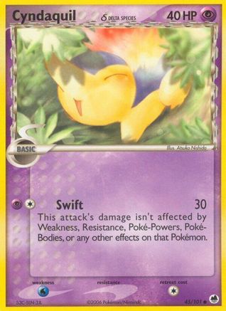 Cyndaquil (Delta Species) 045/101 Dragon Frontiers - Common