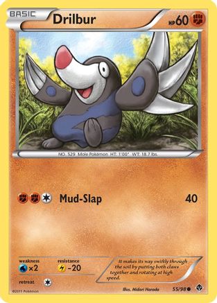 Drilbur (55) 055 - Reverse Holofoil Emerging Powers - Common