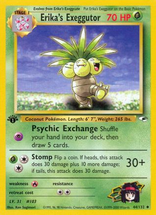 Erika's Exeggutor 044/132 - 1st Edition Gym Heroes - Uncommon