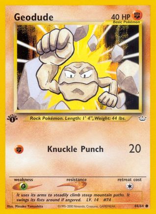 Geodude 044/64 - Unlimited Neo Revelation - Common