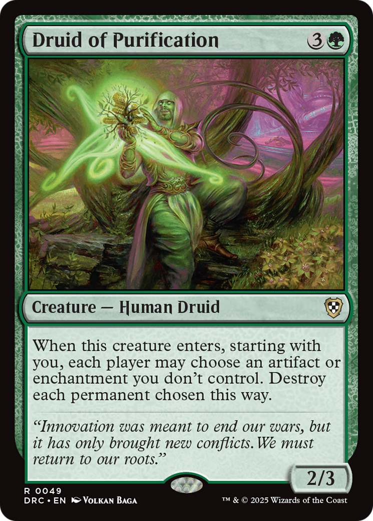 Druid of Purification (DRC-049) - Commander: Aetherdrift Foil