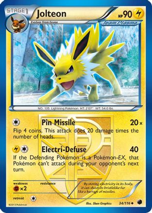 Jolteon (Team Plasma) 034/116 Plasma Freeze - Uncommon