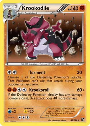 Krookodile 065/114 - Holofoil Black and White - Holo Rare