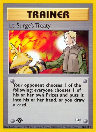 Lt. Surge's Treaty 112/132 - Unlimited Gym Heroes - Uncommon