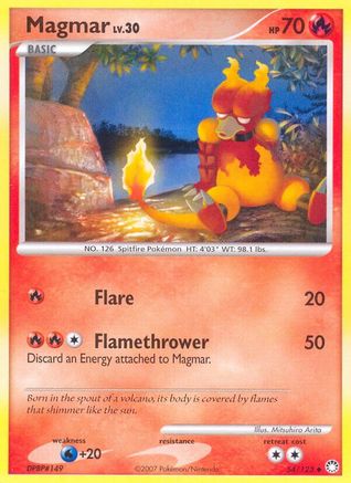Magmar 054 - Reverse Holofoil Mysterious Treasures - Uncommon