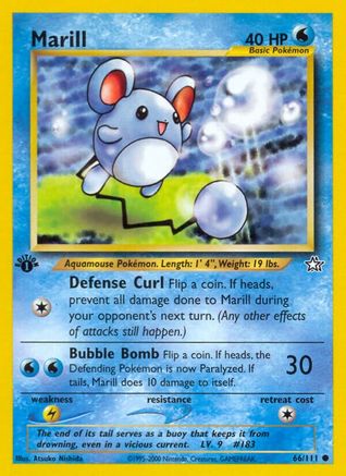 Marill 066/111 - Unlimited Neo Genesis - Common