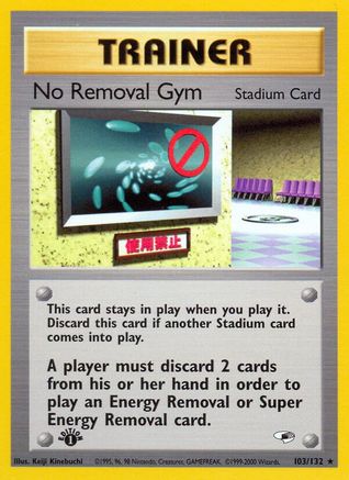 No Removal Gym 103/132 - Unlimited Gym Heroes - Rare