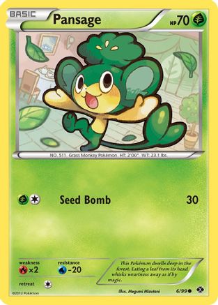 Pansage 006 - Reverse Holofoil Next Destinies - Common