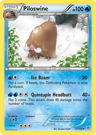 Piloswine 027 Plasma Storm - Uncommon