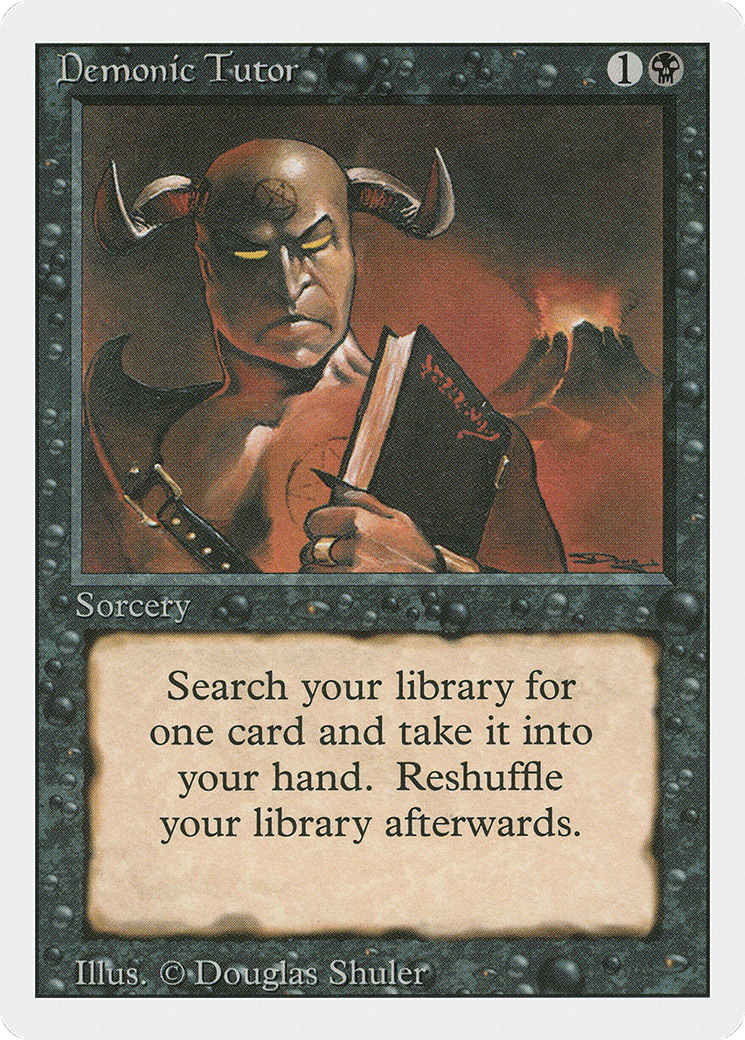 Demonic Tutor (3ED-105) - Revised Edition