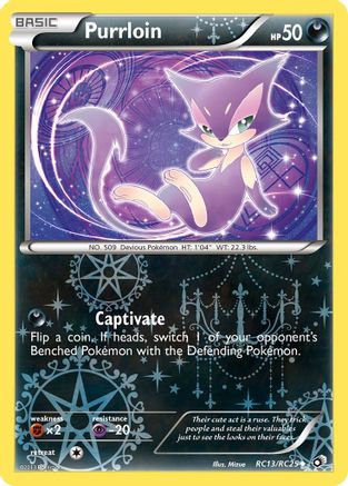 Purrloin RC13/RC25 - Holofoil Legendary Treasures Radiant Collection - Uncommon