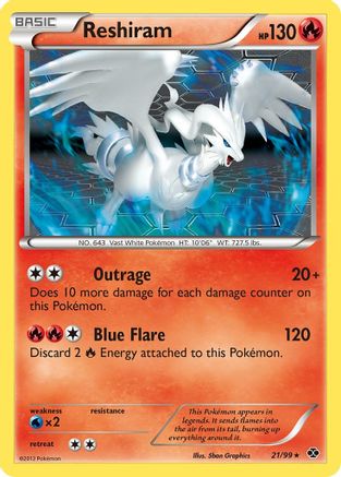 Reshiram 021/99 Next Destinies - Rare