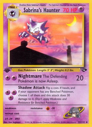 Sabrina's Haunter 055/132 - Unlimited Gym Challenge - Uncommon