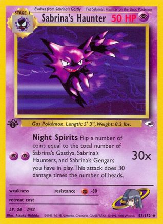 Sabrina's Haunter 058/132 - Unlimited Gym Heroes - Uncommon