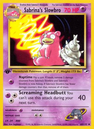 Sabrina's Slowbro 060/132 - Unlimited Gym Heroes - Uncommon